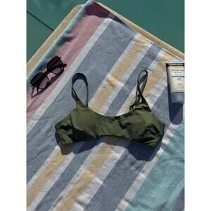 Aerie, Green Bikini Top, Size Small